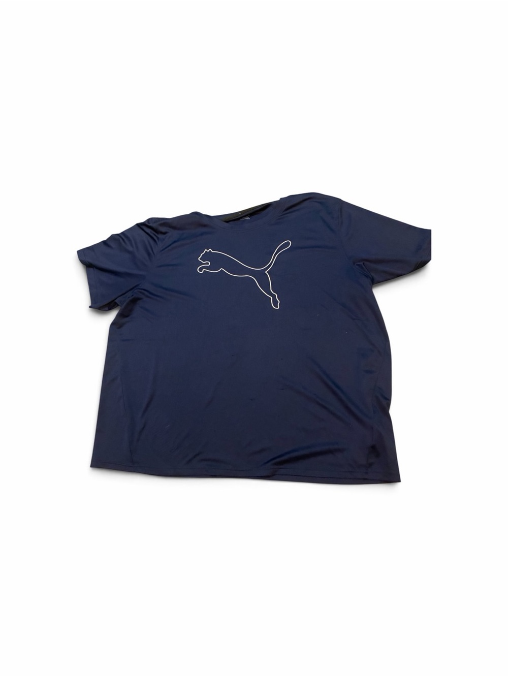 Puma Navy Short-Sleeve Tee with White Outline Logo NWOT MENS 4XL
